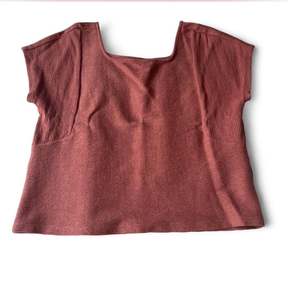 Madewell Ottoman Jacquard Square-Neck Top - Picture 2 of 7